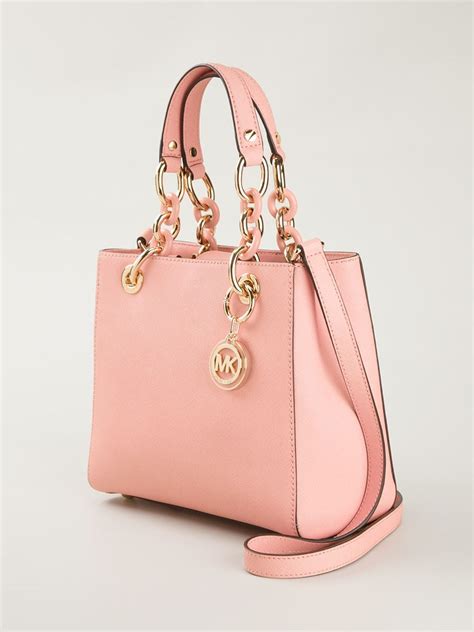 michael kors light pink bag|Michael Kors pink tote bags.